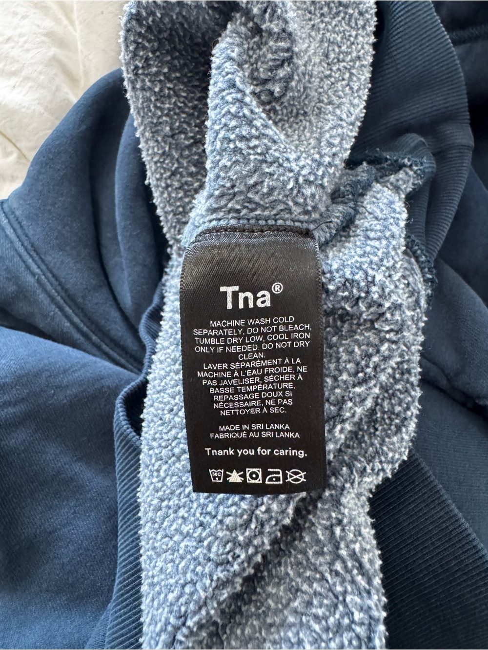 TNA | Cozy Af Marine blue hoodie - Picture 5 of 6